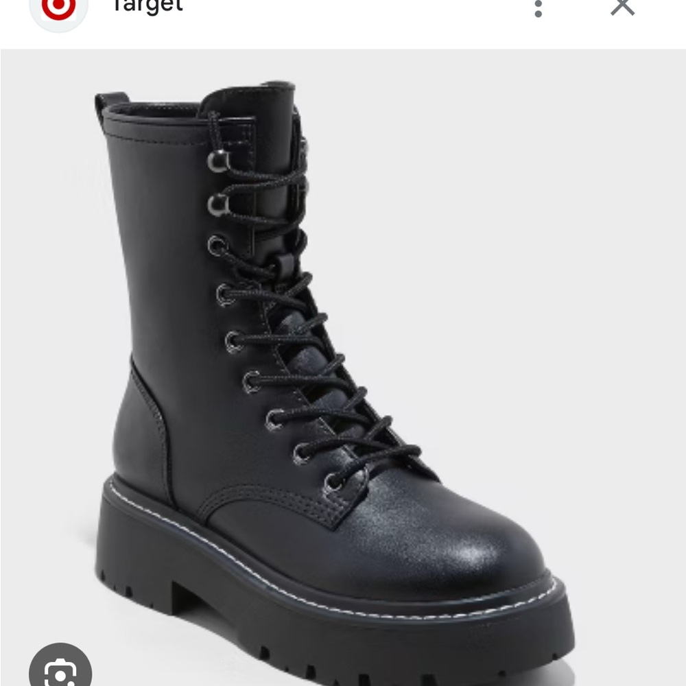 Women's Wild Fable Black Combat Boots